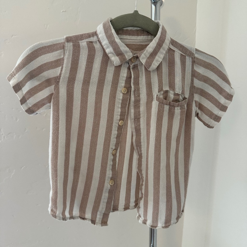 Henry and Me Striped Button Up, 5y
